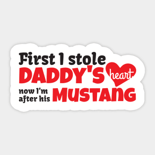 Daddy's Mustang Sticker